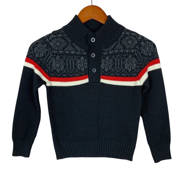 Peek Other - Peek Sweater Grey Black Pullover Wool Blend Boys M 6-7